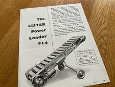 1950’S LISTER POWER LOADER PL6 SALES BROCHURE / LEAFLET  AS SHOWN