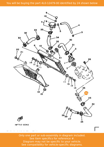 Yamaha joint 4l0 12479 - joint,, oem