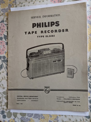 Philps tape recorder el3585 - philps,