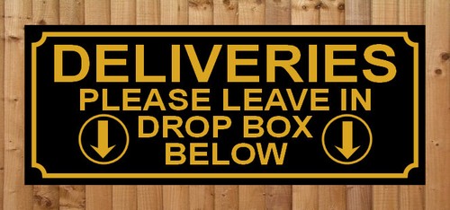 Deliveries please leave - please,