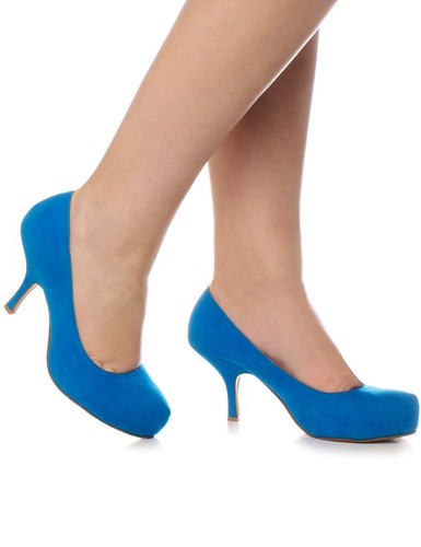 Womens ladies mid heel - heel, casual