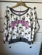 Ladies Pug Pyjama Top Size