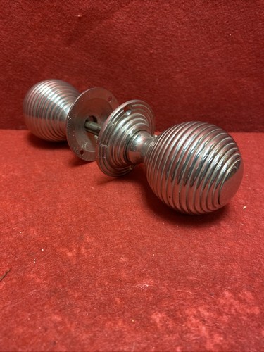 Pair nickel door - nickel, knobs