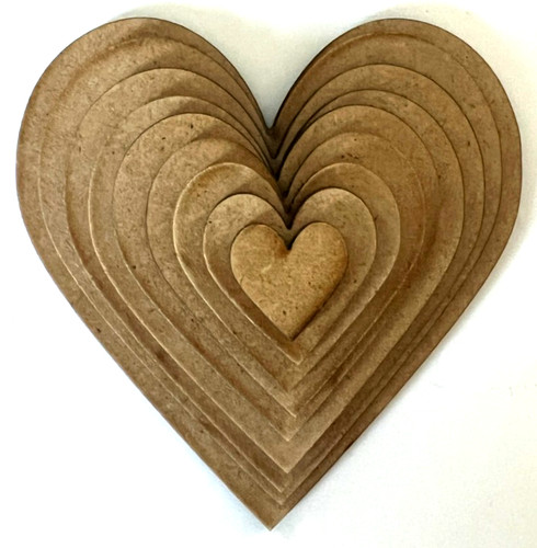 Wooden heart shapes craft - wooden,