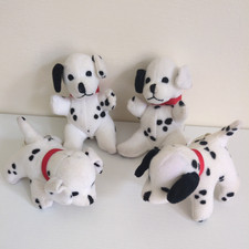 Vintage Disney Mattel 101 Dalmatians Basket O' Puppies 1996 - Plush Dog Toys Set