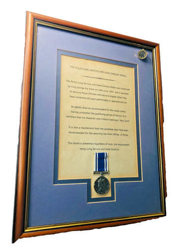 Framed police long service - police,