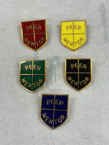 Peer mentor school shield pin - peer,