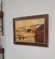 Vintage Inlaid Wood Marquetry