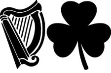 Celtic Harp And Shamrock