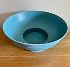 Superb Rare Wedgwood 10" Keith Murray 1940 Teal Blue 3806 Circular Ribbed Bowl