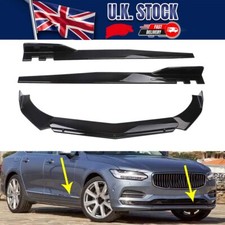 Front Bumper Lip Spoiler + Side Skirt For Volvo V40 V60 V70 S40 S60 S70 S80 S90