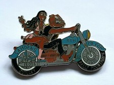 Very Rare Harley Davidson Enamel Badge - Dogs & Co Juillet "006 Samoens - Rally