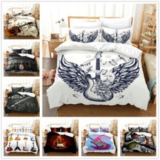 Guitar 3D Printed Bedding Set 2/3PCS Duvet Cover & Pillowcase(s) Gift