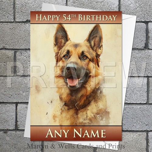 German shepherd birthday card - shepherd,