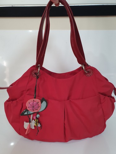 Radley large red nylon leather - radley,