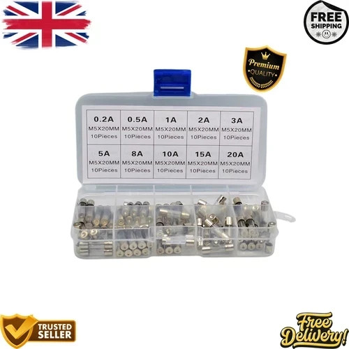 100pcs 5x20mm quick - 5x20mm, glass