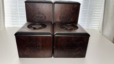 Vintage Square Dark Brown Wood