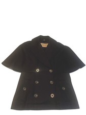 Burberry dark Blue wool double breasted Cape, size 10