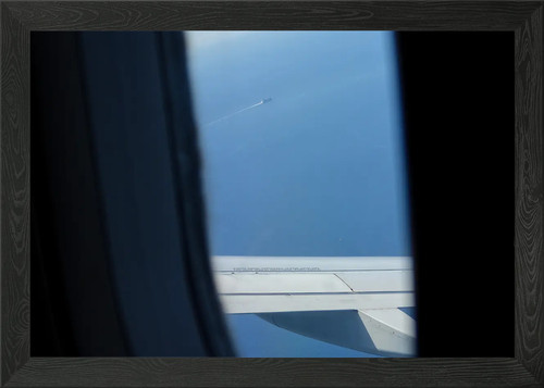 Airplane window view ocean - window,