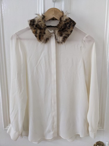 Zara fur collar sheer - fur,