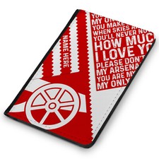 Personalised Arsenal Passport Case Football Travel ID Card Holder Gift RF02