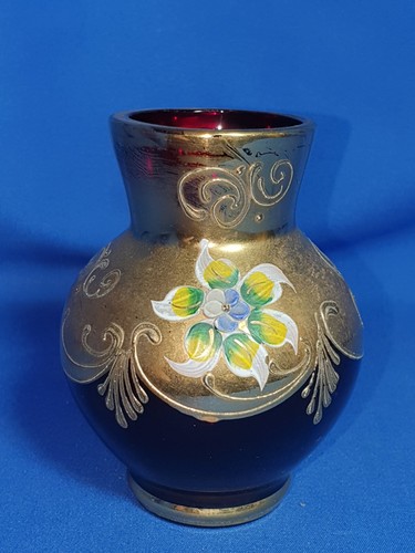 Vintage ruby glass - ruby, czech