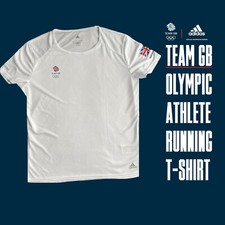 UNISEX ADIDAS TEAM GB TOKYO 2020 OLYMPIC ATHLETE RUNNING T-SHIRT 28/30