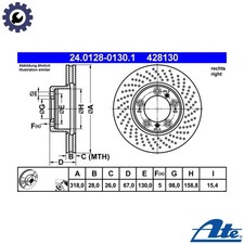 2x BRAKE DISC 24.0128-0130.1