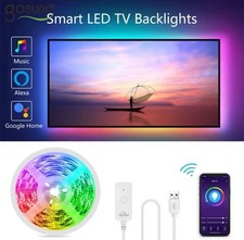 Gosund SL1 Smart LED Strip Lights 2.9m – RGB TV Backlight Compatible with Alexa
