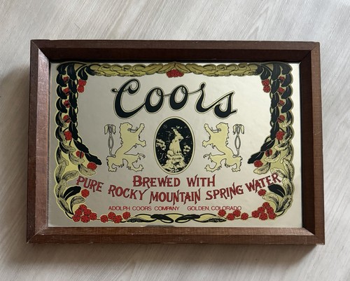 Vintage 80s coors beer mirror - vintage,