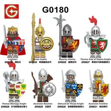 Castle Knights Army Custom Lego Mini Figure 8 Soldiers Hero Toy Roman Military