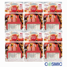 6 X Febreze 3Volution Plug In Refill Perfect Scents Air Freshener Apple Cinnamon