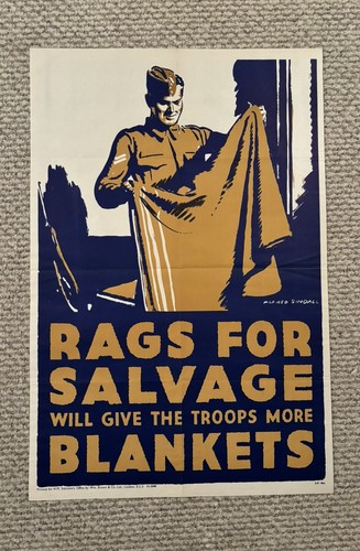 Original wwii poster rags - rags, for
