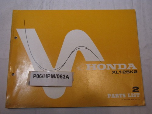 Honda xl125k2 xl125 - k2, parts