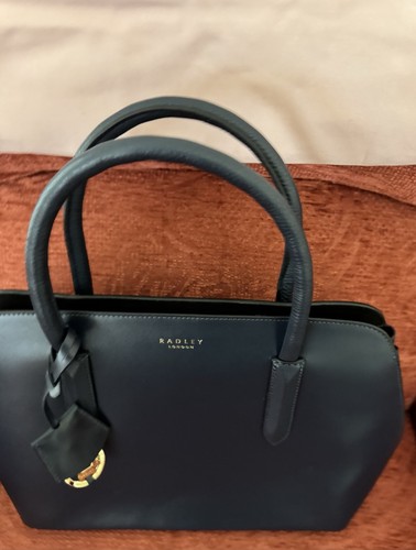 Radley navy leather handbag - navy,