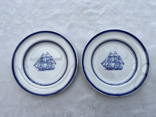 Spode Blue Clipper 2 Side  Plates