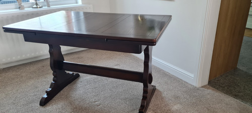 Ercol extending dark wood - extending,