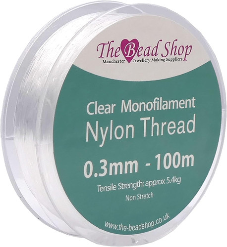 Clear nylon thread 3mm - clear,