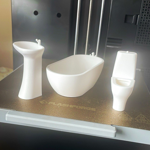 Dollhouse bathroom set - 1:12,