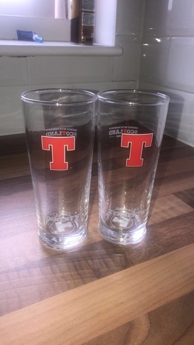 Tennents half pint glasses - tennents,