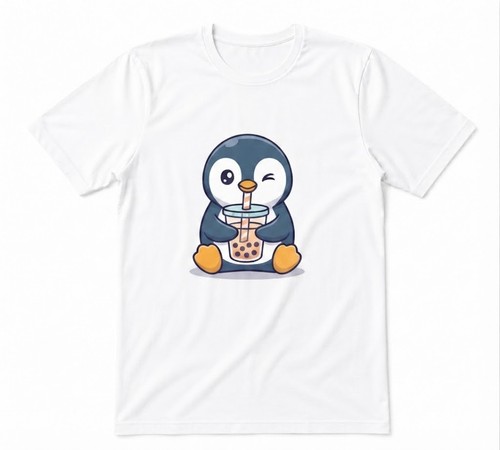 Boba penguin bubble tea - penguin, animal