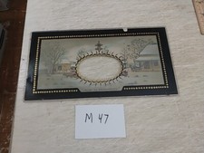 NEW ENGLAND CLOCK CO. PILLAR & SCROLL WALL CLOCK  LOWER GLASS