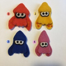 Splatoon Inkling Squid wool brooch ~ Handmade needle felted Brooch ~ Wool badge