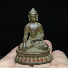 2 Inch Old Chinese Bronze Carving Buddhism Sakyamuni Buddha Statue Collection