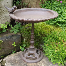 Cast Iron 29cm Tall Bird Bath