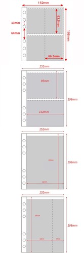 10pcs binder sleeves 1p - 10pcs,