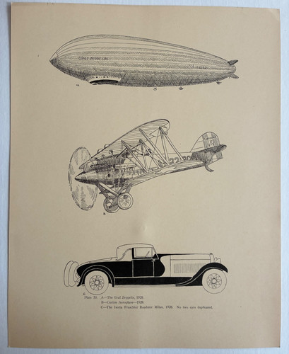 Antique print graf zeppelin - antique,