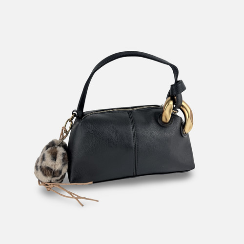 Top handle crossbody bag with - handle,