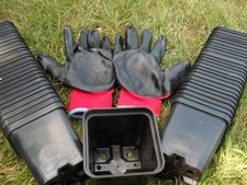 50-As new used VERY HEAVY DUTY 9 cm Black Plant pots delivered £11.50 SEE DETAIL