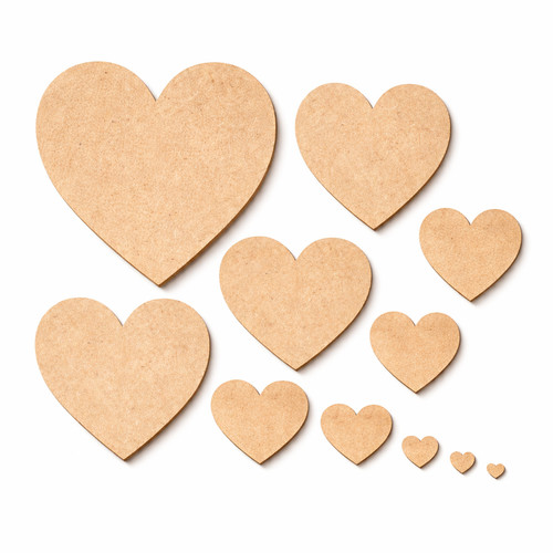 Mdf heart shape craft - mdf,